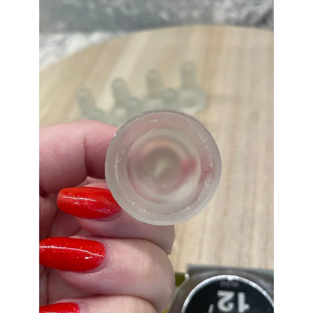 16 Glass Chess Pieces Replacement Pawns Clear Frosted 1.75